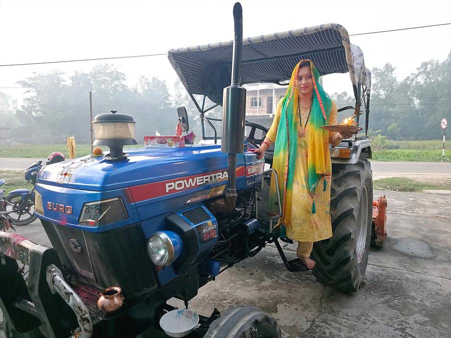S and R Construction Powertrac tractor for site and field work